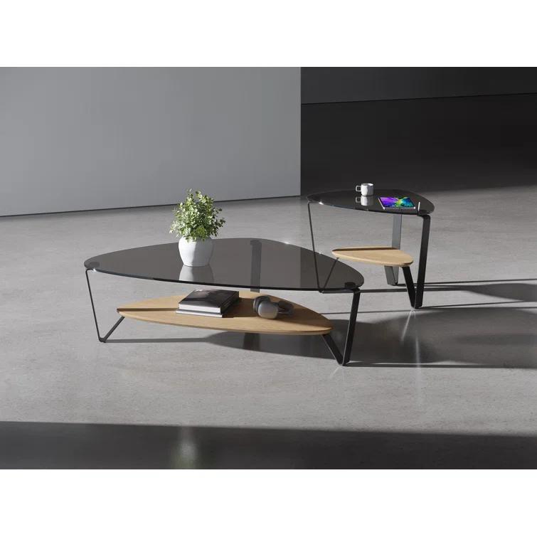 Dino Glass Top Coffee Table