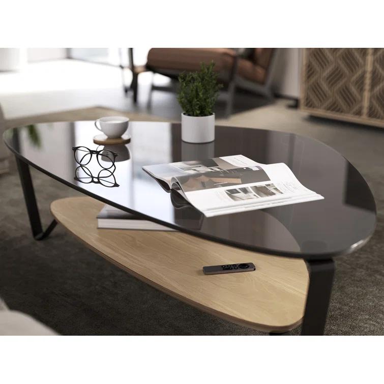 Dino Glass Top Coffee Table