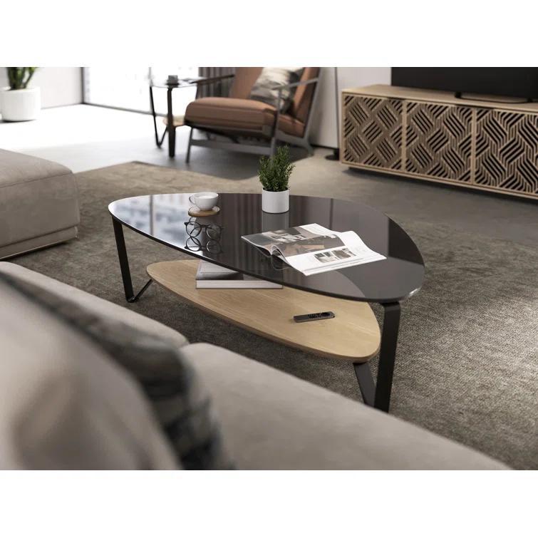 Dino Glass Top Coffee Table