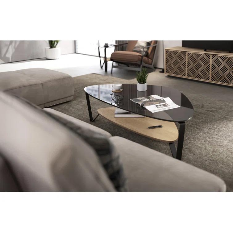 Dino Glass Top Coffee Table
