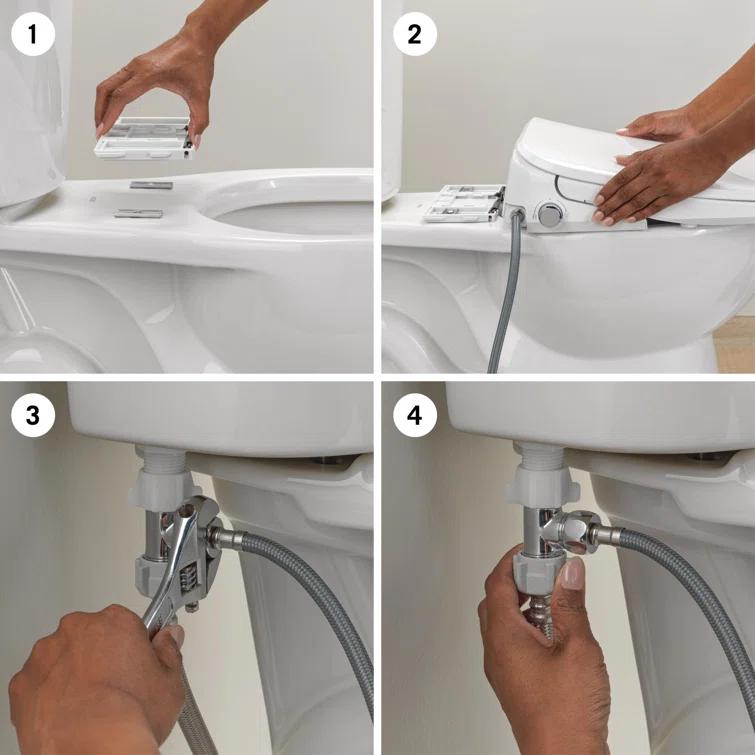 Refresh Elongated Electric Bidet Toilet Seat