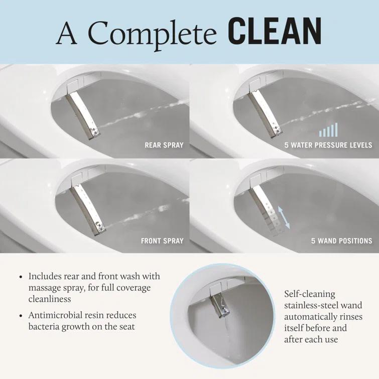 Refresh Elongated Electric Bidet Toilet Seat