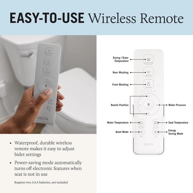 Refresh Elongated Electric Bidet Toilet Seat