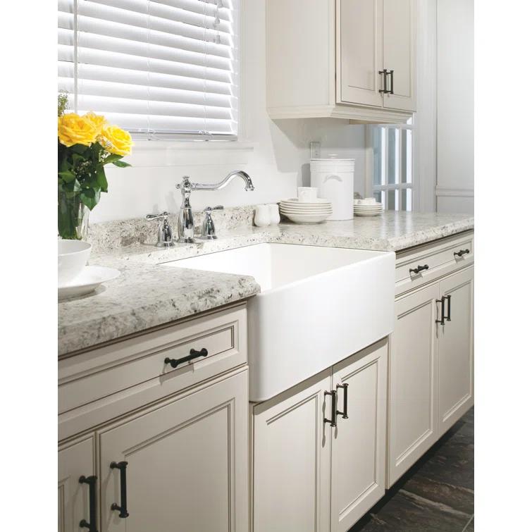 Houzer Farmhouse Apron Front 33 inch Fireclay Single Bowl Kitchen Sink