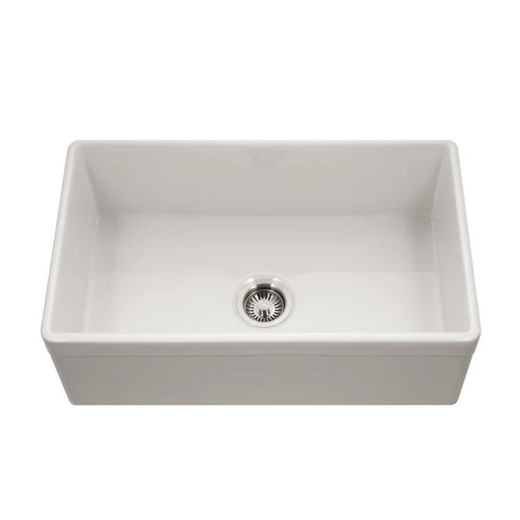 30'' L Farmhouse / Apron Single Bowl Fireclay Kitchen Sink