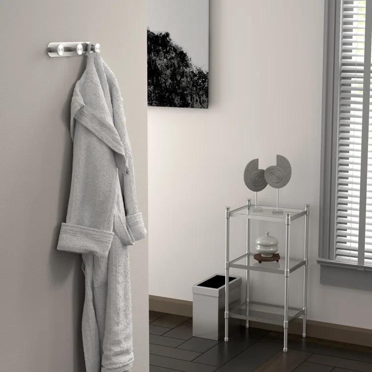 Glamour Wall Hook for Bathroom, Kitchen, Bedroom | Towel, Robe, Coat, Hat Rack with 3 Hooks