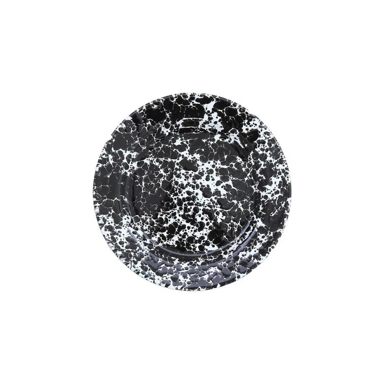 Crow Canyon Home Crow Canyon Enamelware Splatter Flat Salad Plates (Set of 4)