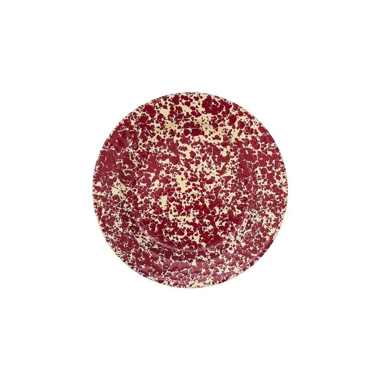 Crow Canyon Home Crow Canyon Enamelware Splatter Flat Salad Plates (Set of 4)