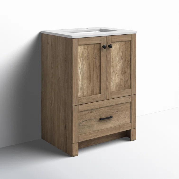 Lark Manor™ Soma 24'' Single Bathroom Vanity with Engineered Marble Top