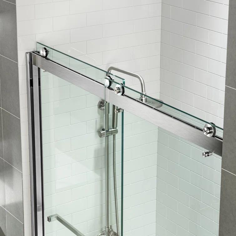 WoodBridge 56-60X62" Double Sliding Tub Door with 3/8" Thickened Upgrade Tempered Glass | Stainless Steel Hardware | Safe, Explosion-Resistant, Clear & Stylish, Sturdy & Durable  SDD6062-B