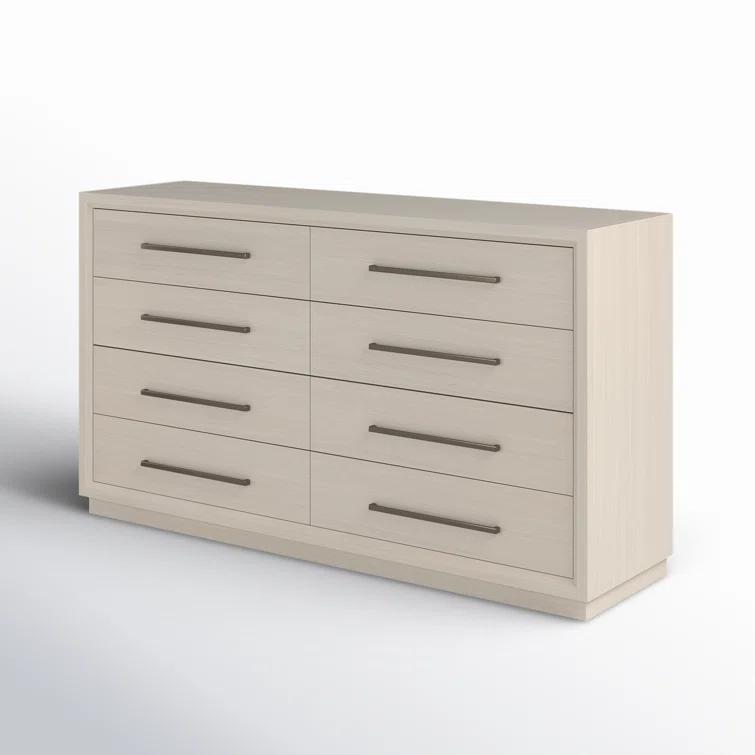 White Oak 68" Modern Dresser with Felt Lined Drawers