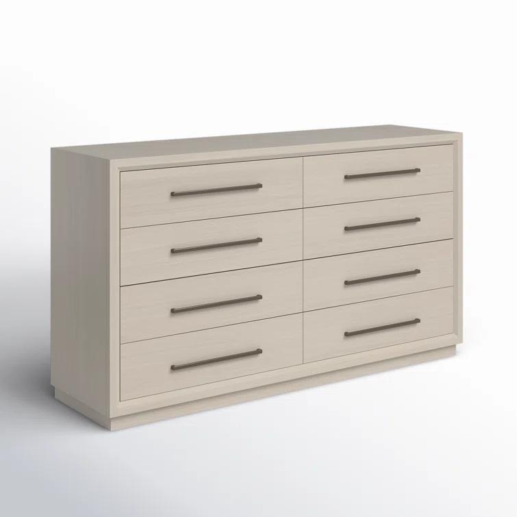 White Oak 68" Modern Dresser with Felt Lined Drawers