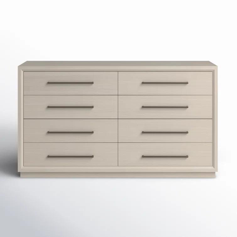 White Oak 68" Modern Dresser with Felt Lined Drawers