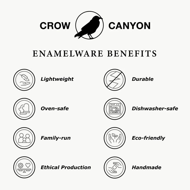 Crow Canyon Enamelware Splatter 16 Piece Dinnerware Set