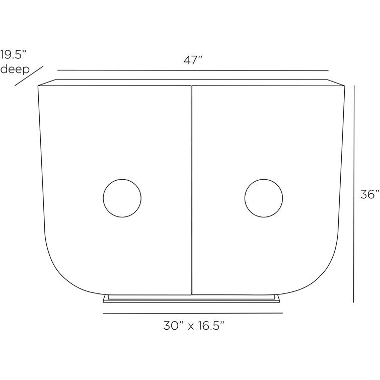 Gray and Bronze Freestanding Wood Veneer Cabinet