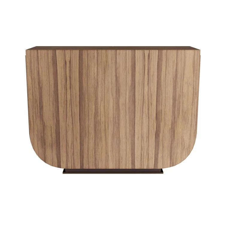 Gray and Bronze Freestanding Wood Veneer Cabinet