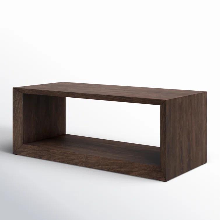 Foxtrot Faux Wood Coffee Table With Shelf