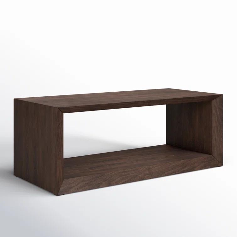 Foxtrot Faux Wood Coffee Table With Shelf