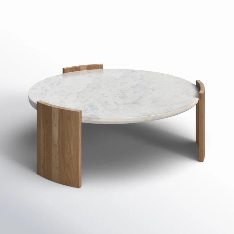 Whilem Round Coffee Table - White