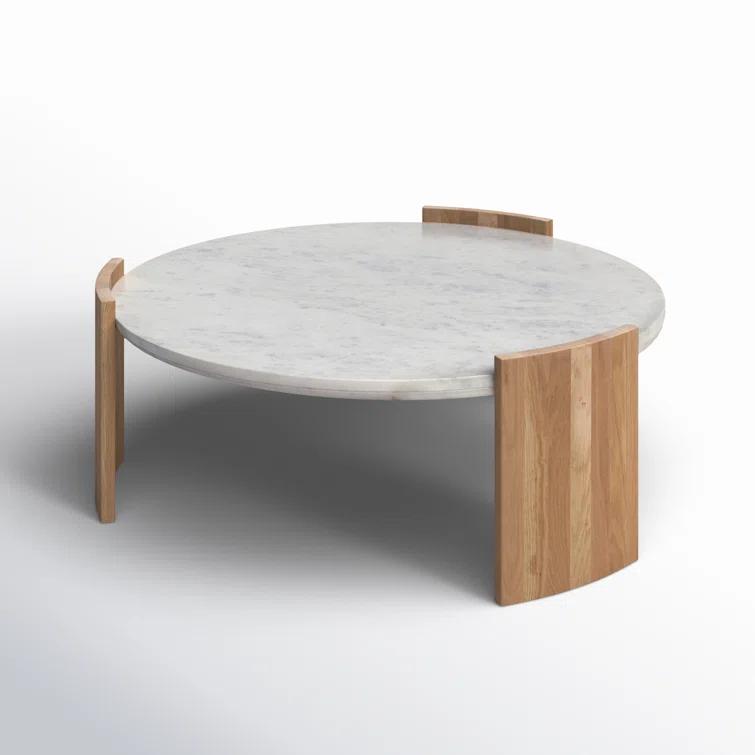 Whilem Round Coffee Table - White