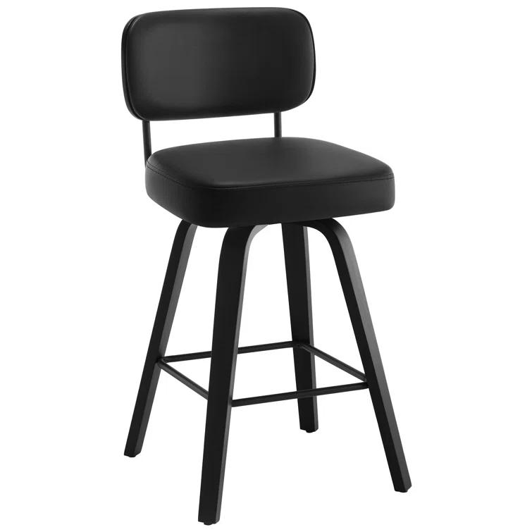 Logreira Swivel Upholstered Counter & Bar Height Stool (Set of 2)