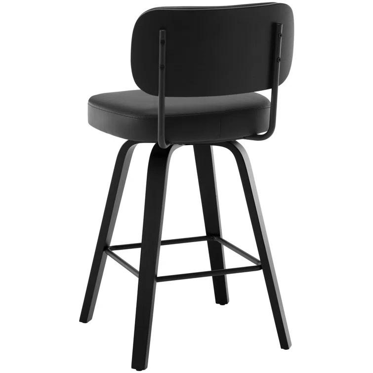 Logreira Swivel Upholstered Counter & Bar Height Stool (Set of 2)