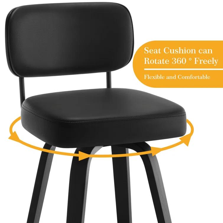 Logreira Swivel Upholstered Counter & Bar Height Stool (Set of 2)