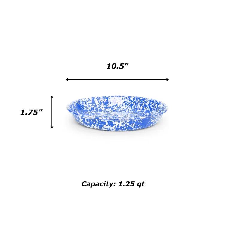 Crow Canyon Home Crow Canyon Enamelware Splatter Pasta Plates (Set of 4)