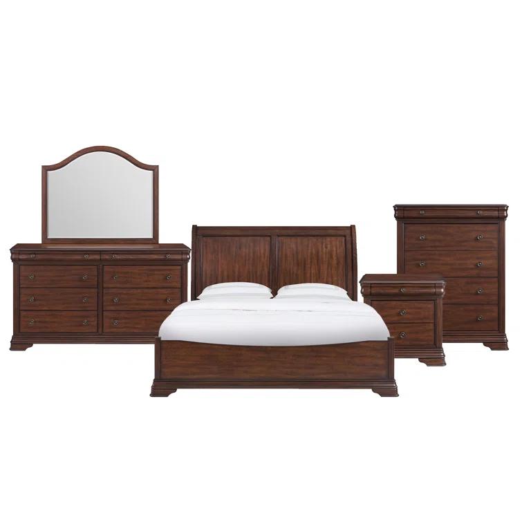 Picket House Furnishings Stark 5PC Bedroom Set In Cherry
