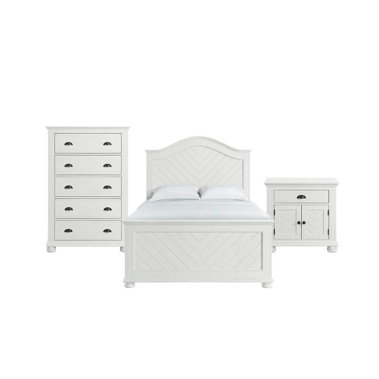 Picket House Furnishings Conaughey Panel 3PC Bedroom Set In White