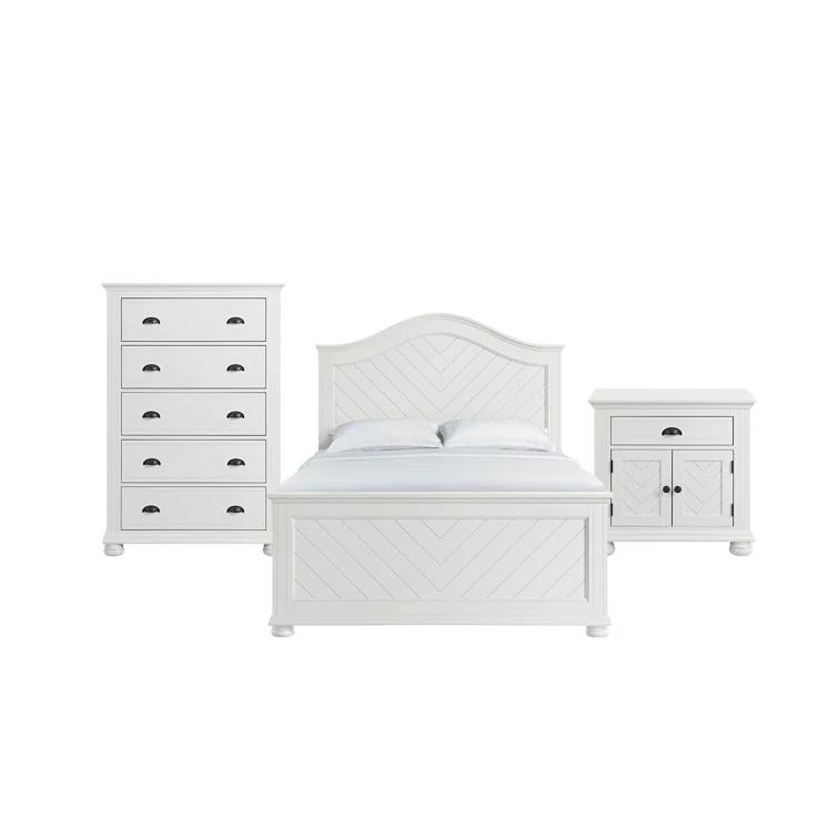 Picket House Furnishings Conaughey Panel 3PC Bedroom Set In White