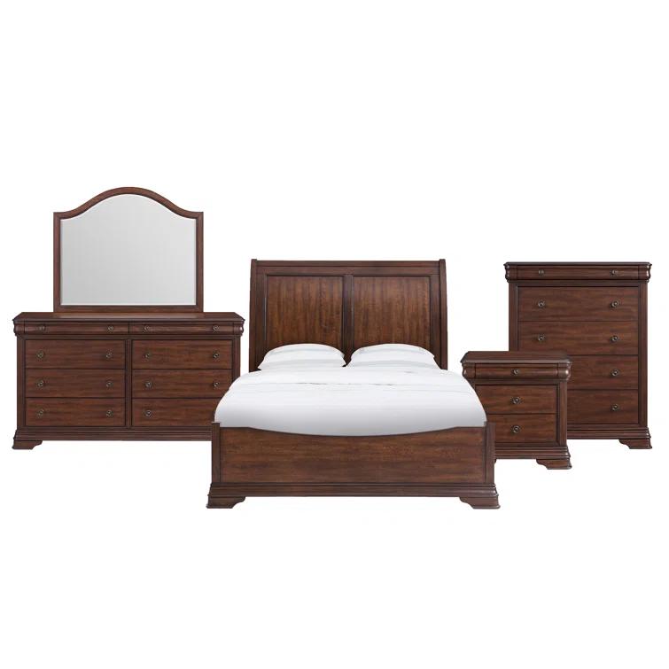 Picket House Furnishings Stark 5PC Bedroom Set In Cherry