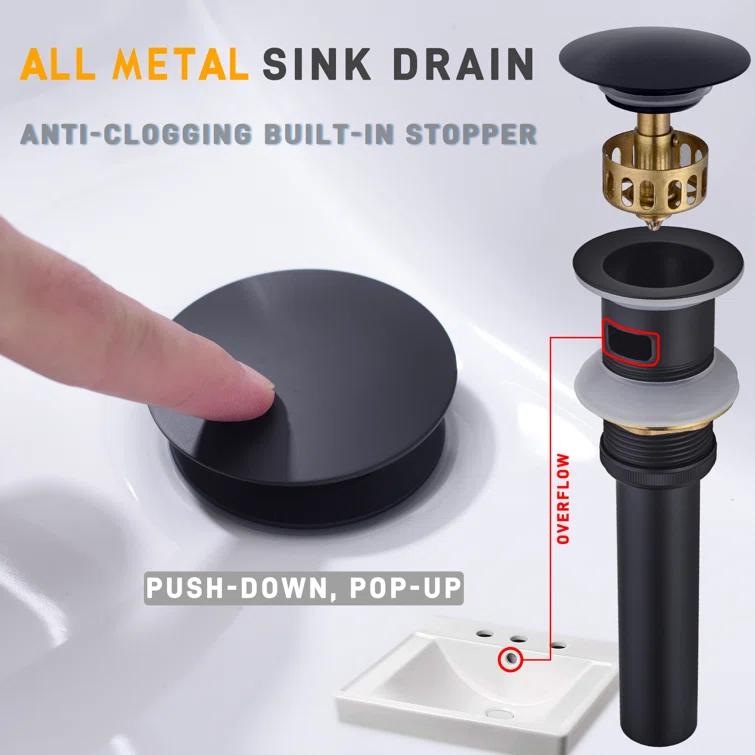 2 Handle 8 Inch Widespread Waterfall Bathroom Sink Faucet with Drain