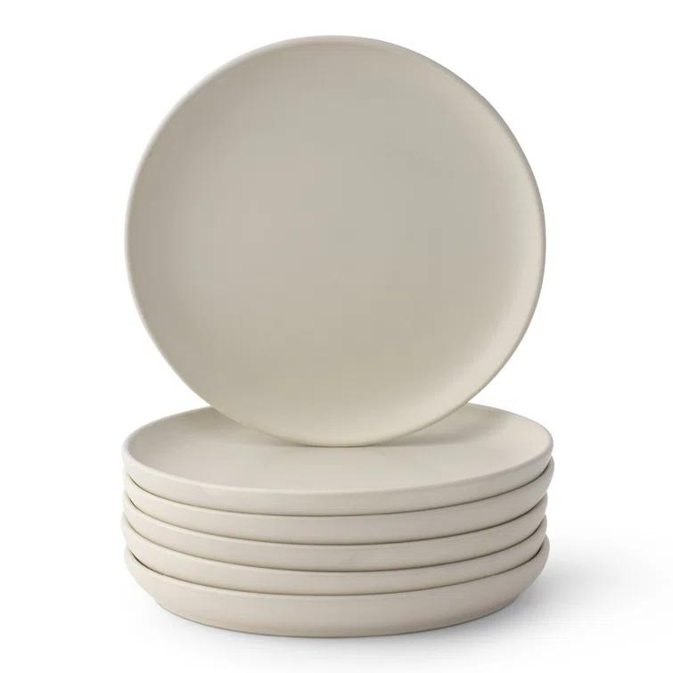 JoyJolt JoyJolt Mesa 6pc Stoneware 8" Salad plate set (Set of 6)