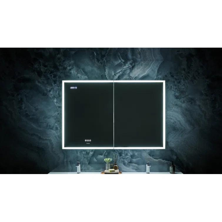 Ancerre Designs Pagani LED Mirror Medicine Cabinet With Defogger, Dimmer, Magnifier & USB Outlet