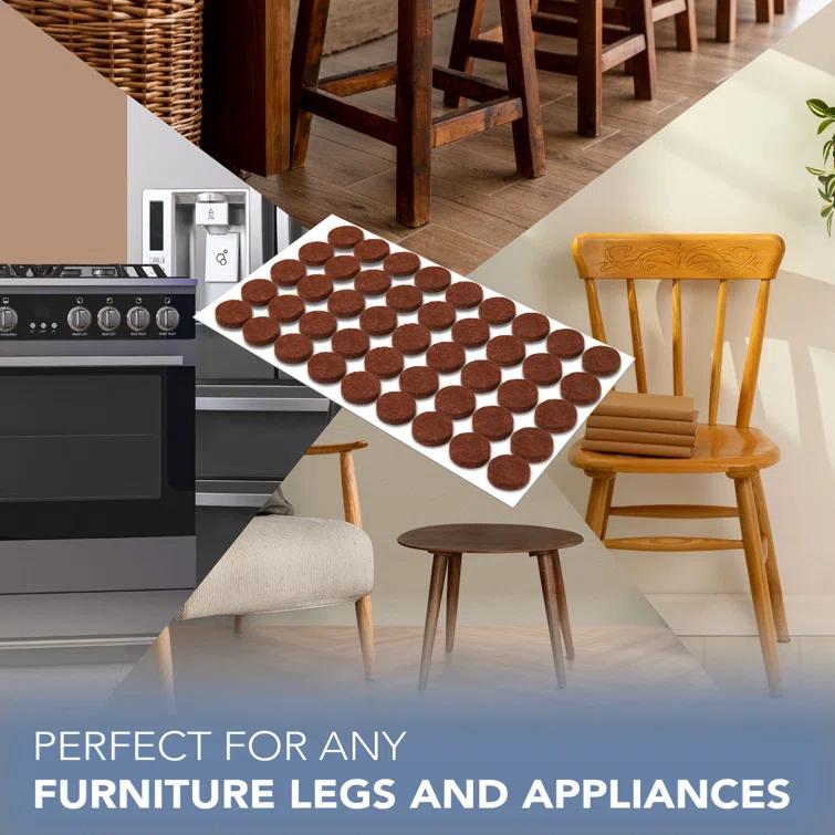 45 Pcs. Felt Furniture Pads - Protect Various Floors Including Hardwood, Laminate, Tile, and Vinyl