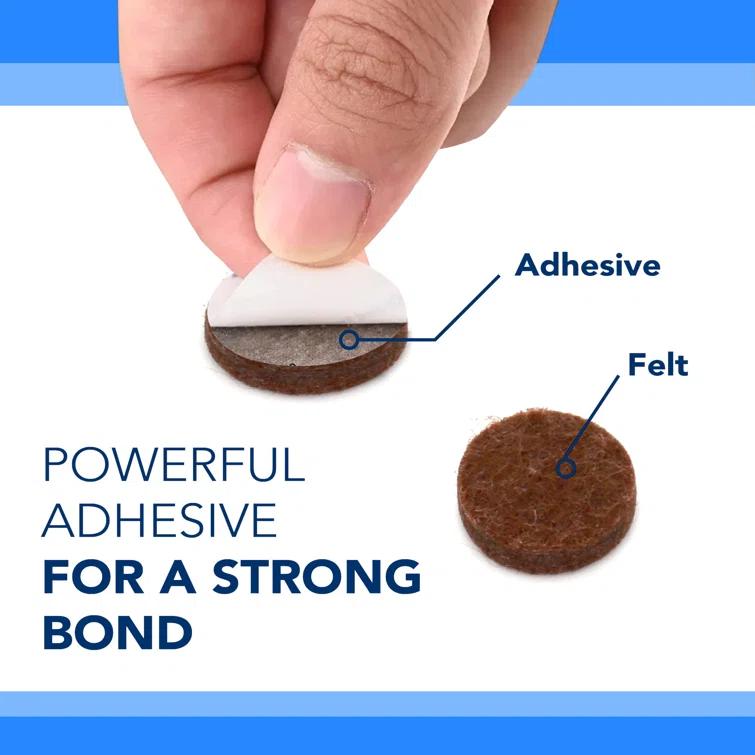 45 Pcs. Felt Furniture Pads - Protect Various Floors Including Hardwood, Laminate, Tile, and Vinyl