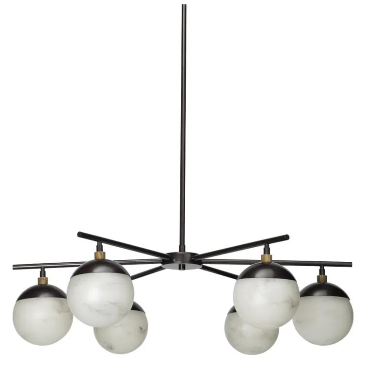 Metro 6 - Light Dimmable Sputnik Spider Chandelier