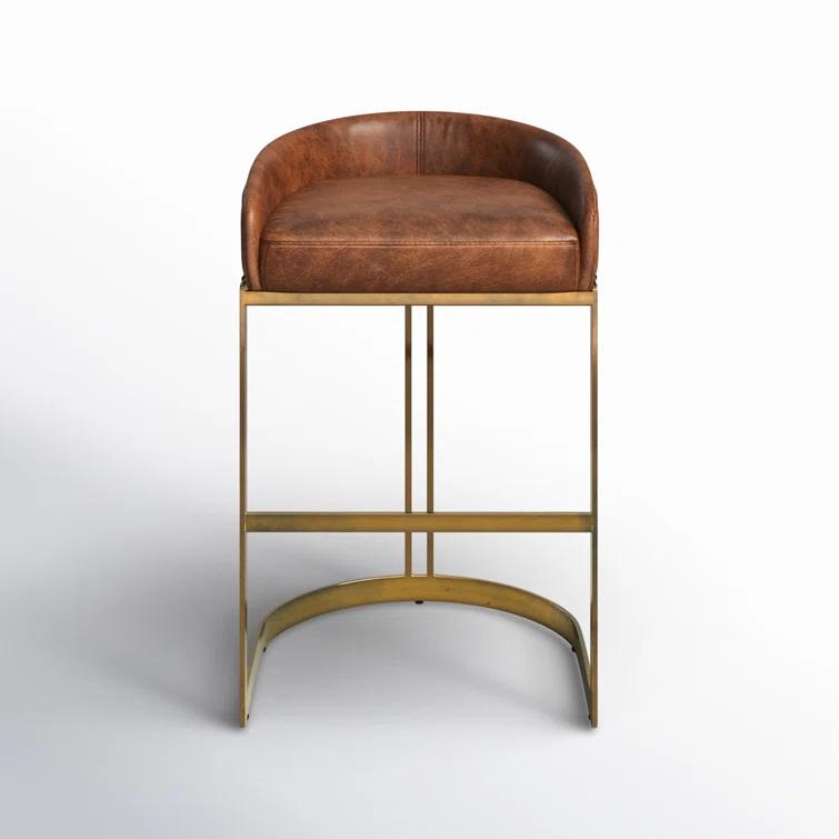 Bradley Genuine Leather Bar & Counter Stool