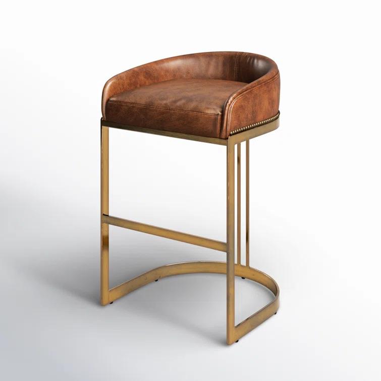 Bradley Genuine Leather Bar & Counter Stool