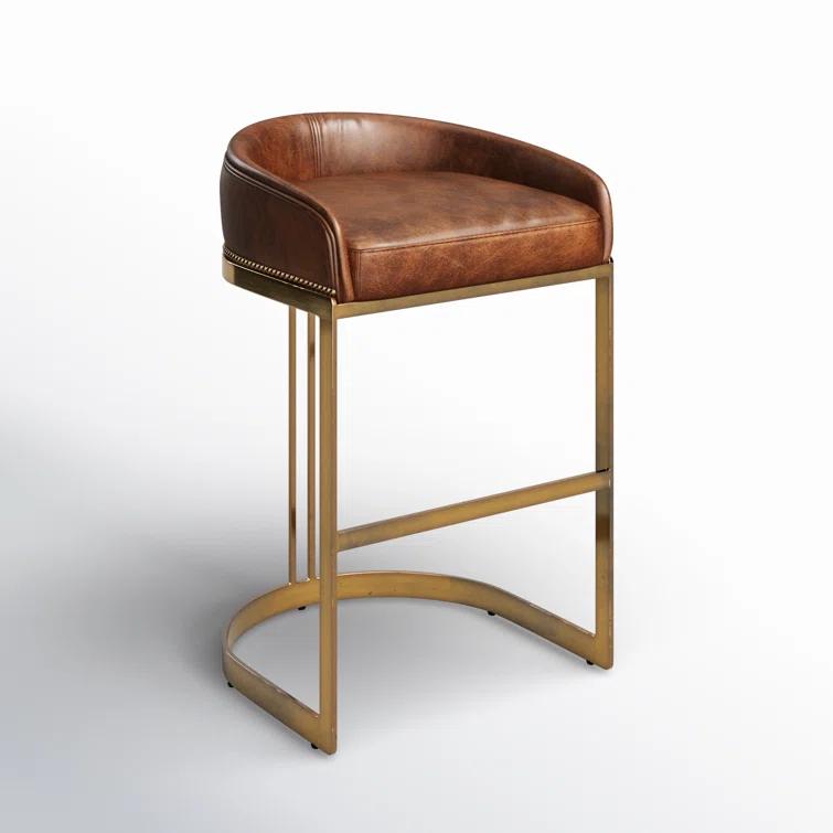 Bradley Genuine Leather Bar & Counter Stool