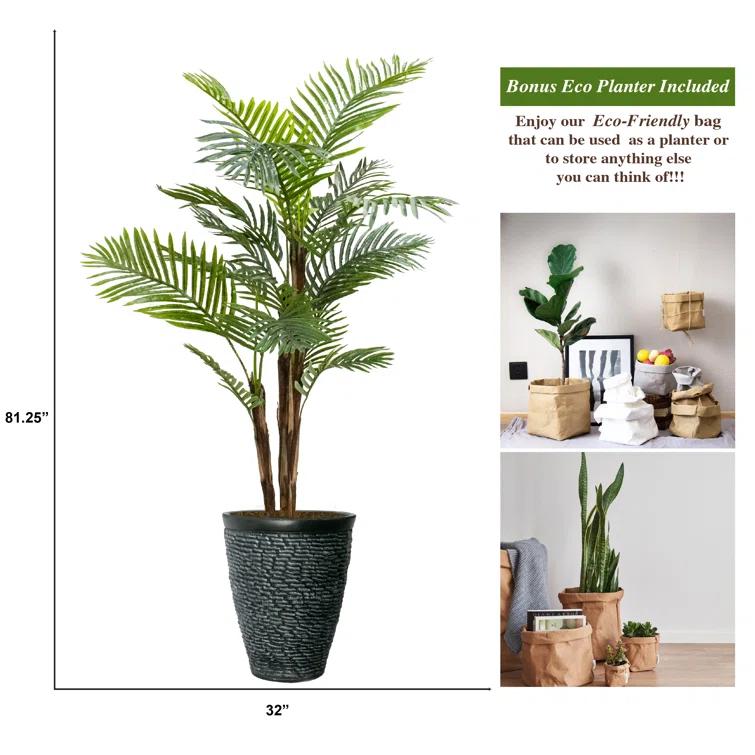 Panama 91'' Faux Fern Tree in Fiberstone Planter