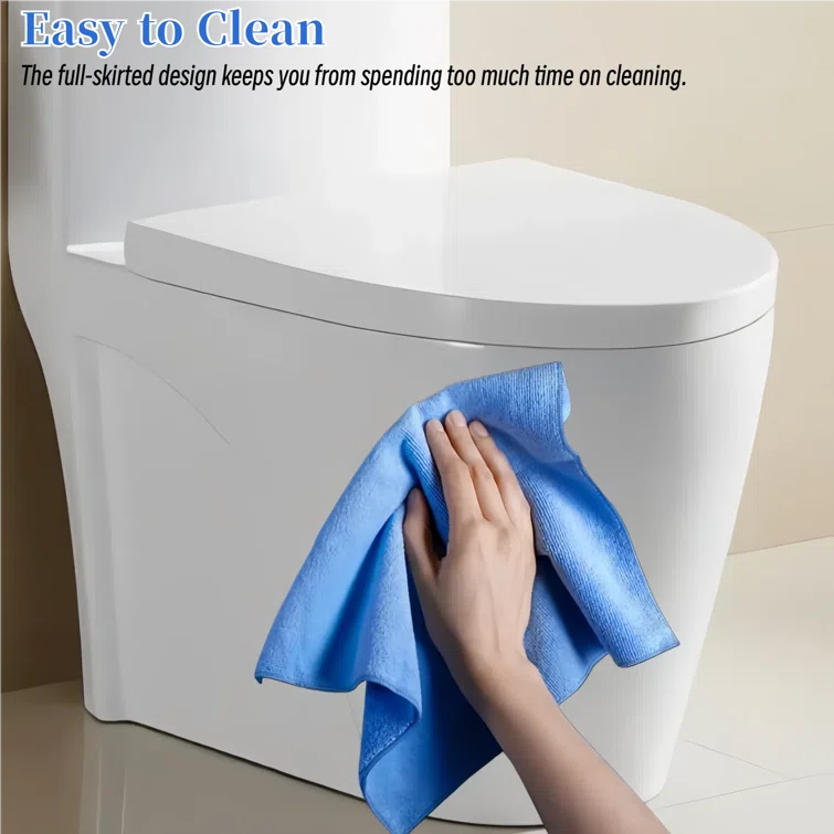 Momei 1.6 GPF Dual-Flush Toilet Modern Elongated One-Piece Toilet (Seat Included)