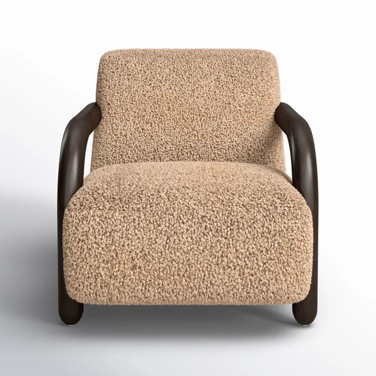 Aniston Burnt Birch and Andes Toast Midcentury Modern Chair