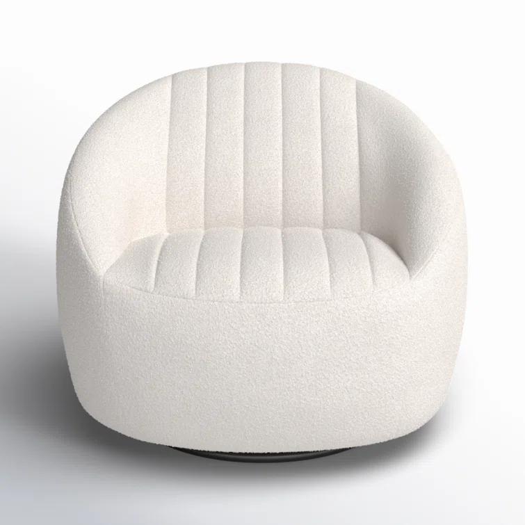 Anita Upholstered Swivel Barrel Chair