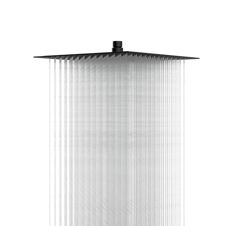 GhomeG GHGHS10B 10 Inch Stainless Steel Shower Head, Square