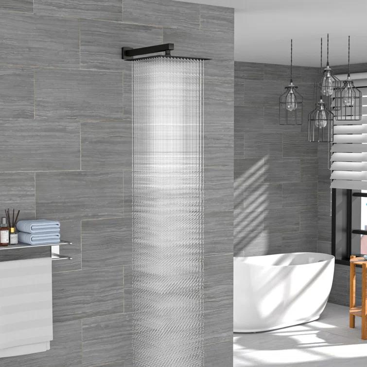 GhomeG GHGHS10B 10 Inch Stainless Steel Shower Head, Square