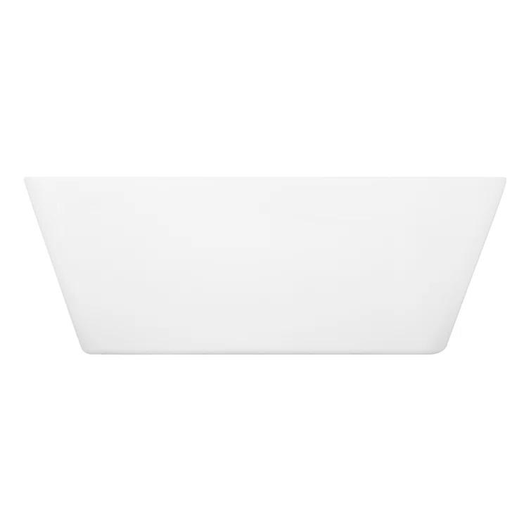 Baxter 53" Acrylic Soaking Freestanding Tub with Integrated Drain and Overflow and Foam Insulation