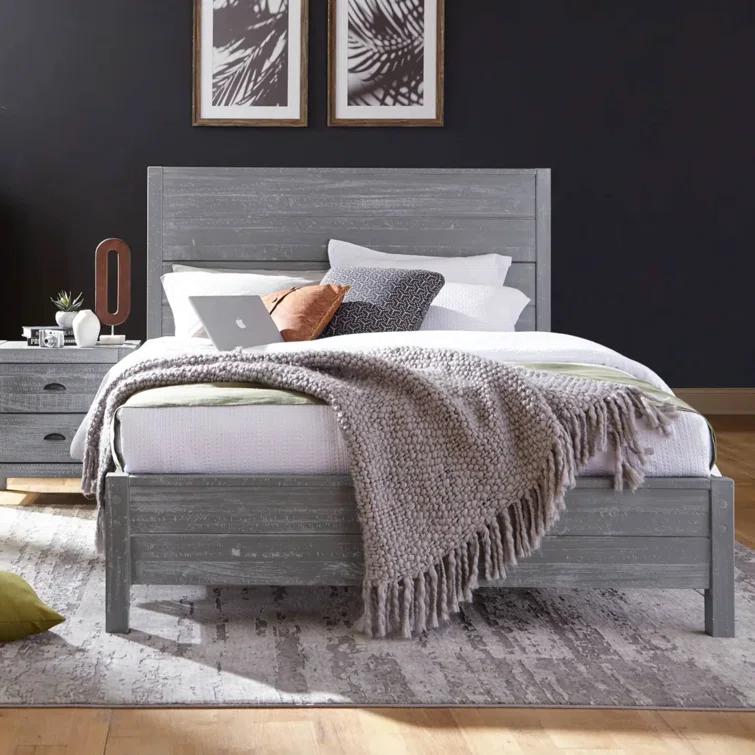 Montauk Solid Wood Panel Bed