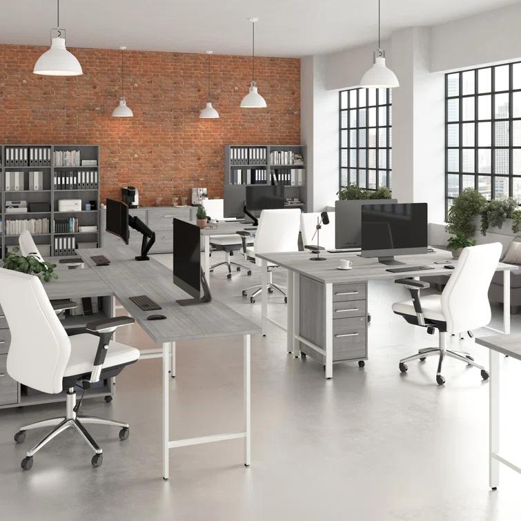 Bush Business Furniture Hustle 60W X 30D Computer Desk And Storage Cabinet With Drawers And Shelves